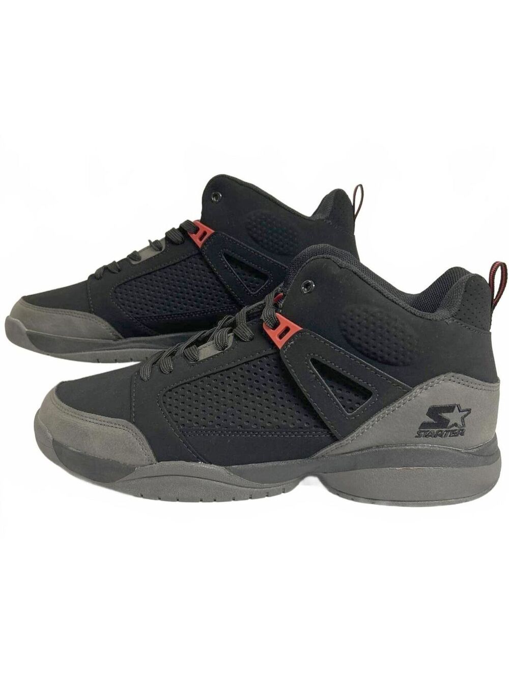 Starter Mid Basketball Sneakers "Black / Gray / Red" Men's 10.5 | NWT